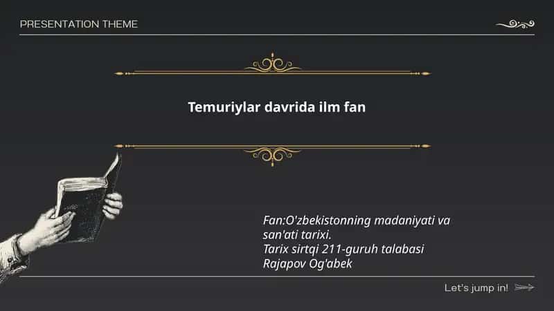 Temuriylar davrida ilm fan 1