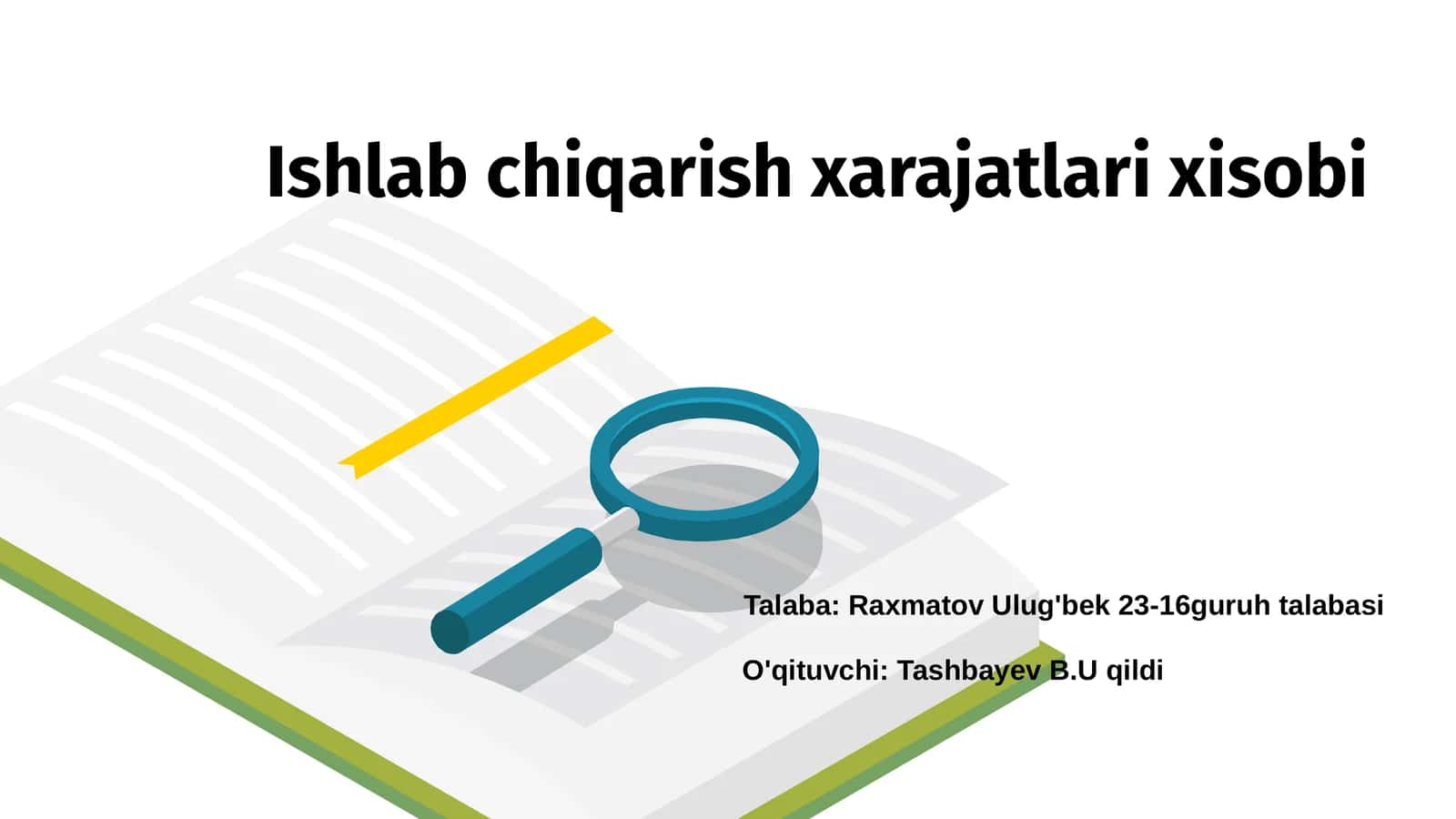 Ishlab chiqarish xarajatlari tushunchasi 1