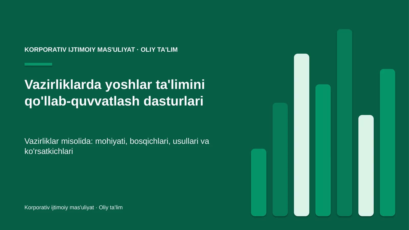 vazirliklarda yoshlar ta'limini qo'llab quvvatlash dasturlari 2439 1