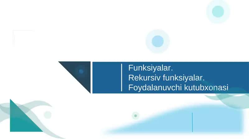Funksiyalar 1