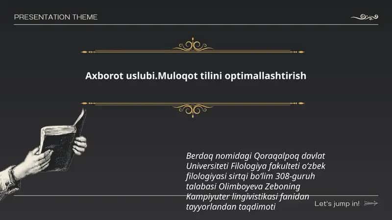 Kampiyuter lingivistikasi taqdimoti 1