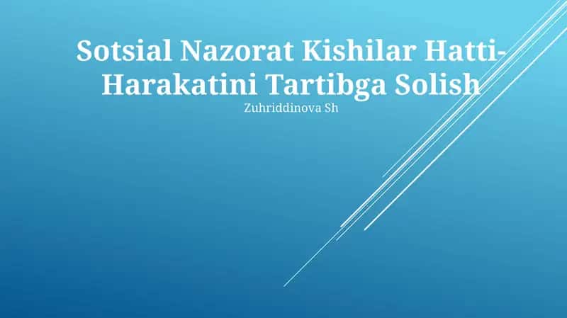 Kishilar Hatti-Harakatini Tartibga Solish 1