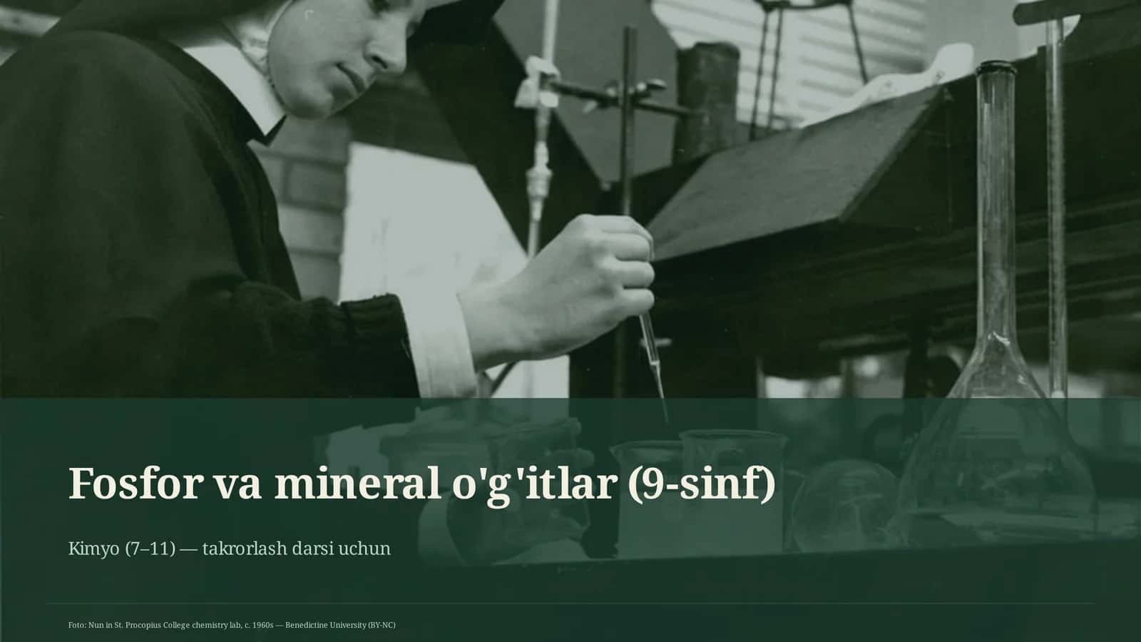 Fosfor va mineral o'g'itlar (9-sinf) 1