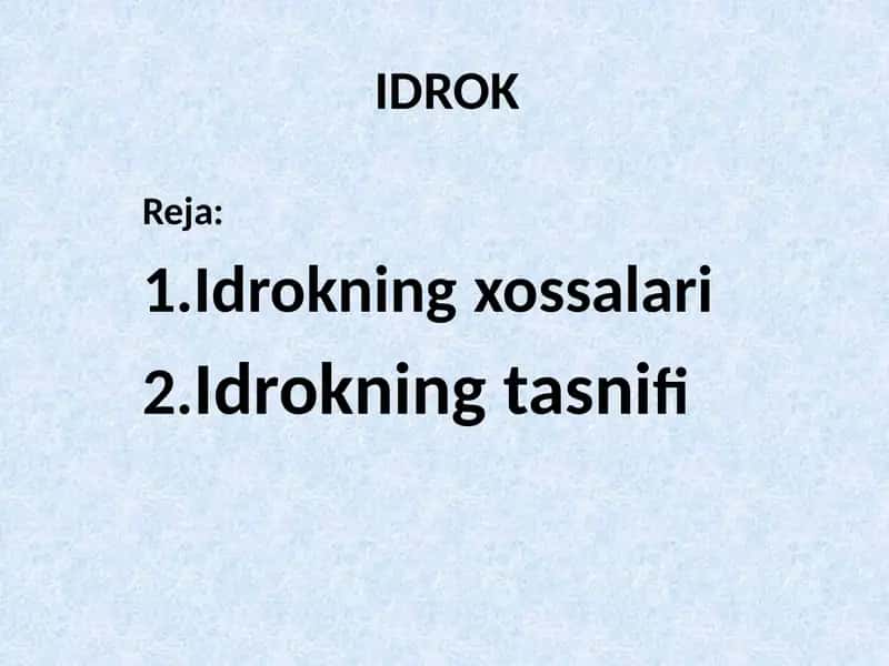 IDROK 1