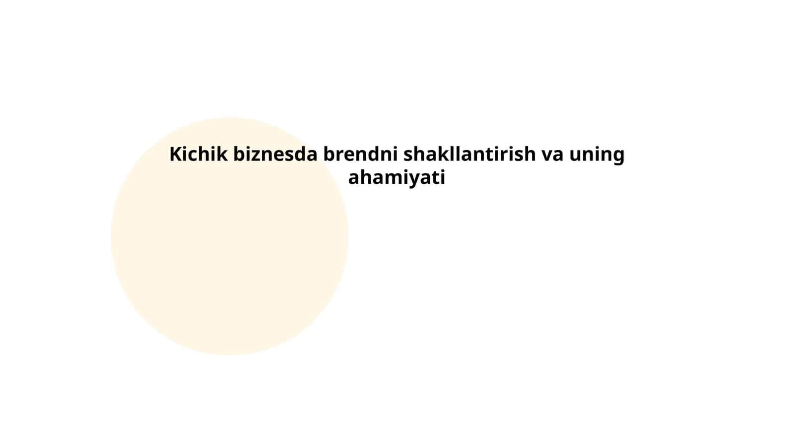 Brendni shakllantirish va uning ahamiyati 1