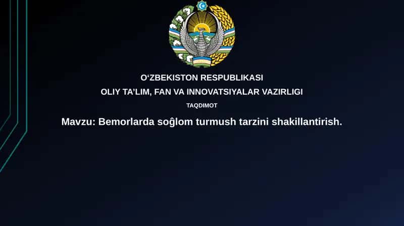Bemorlardasoĝlomturmushtarzinishakillantirish 1