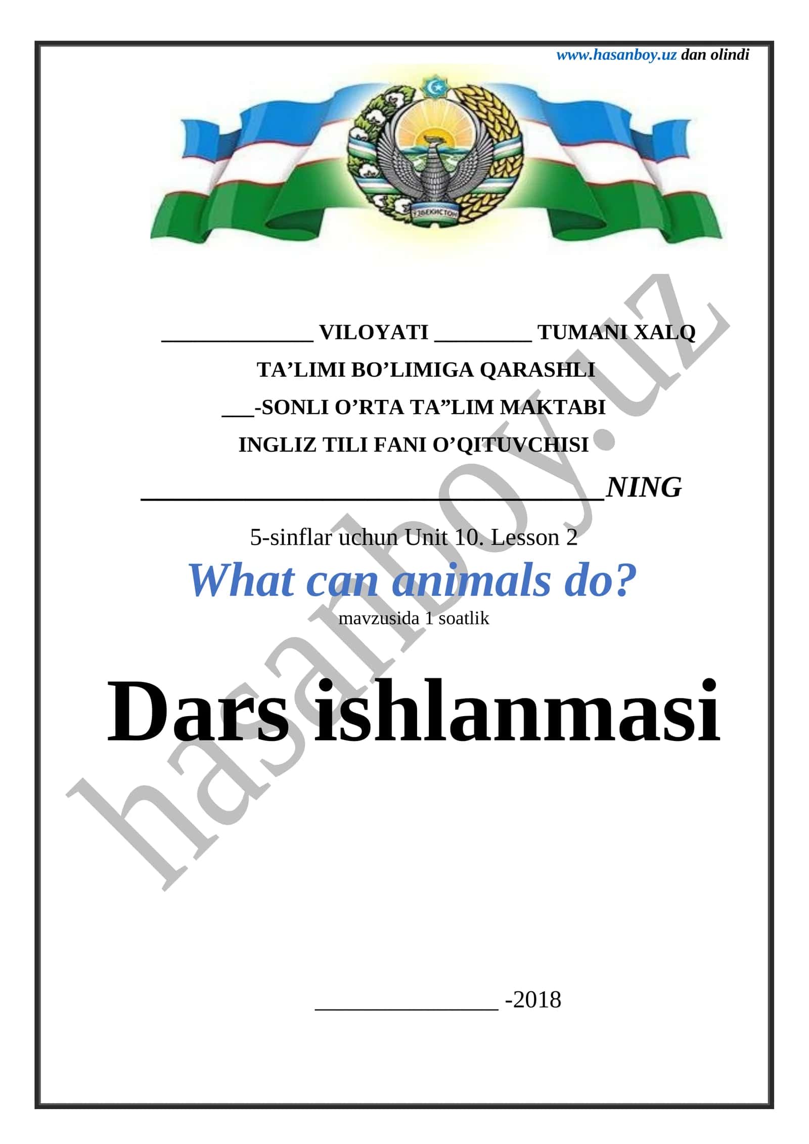 What can animals do? 1