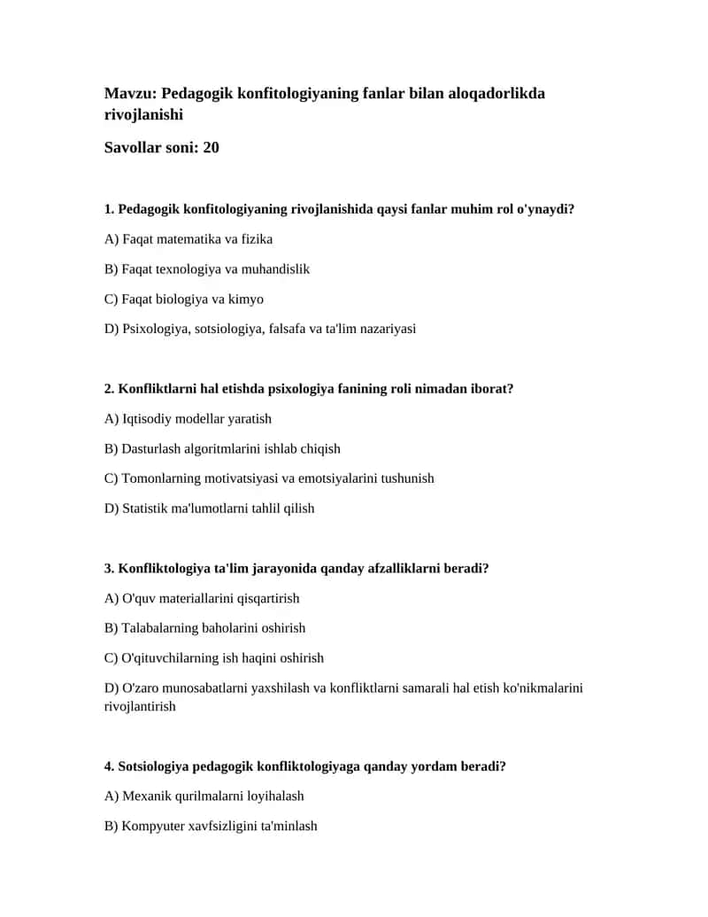 Pedagogik konfliktologiya 1