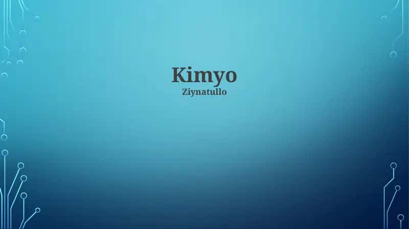 Kimyo 1