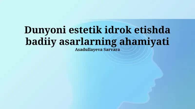 San'at va Jamiyat O'rtasidagi Aloqa 1