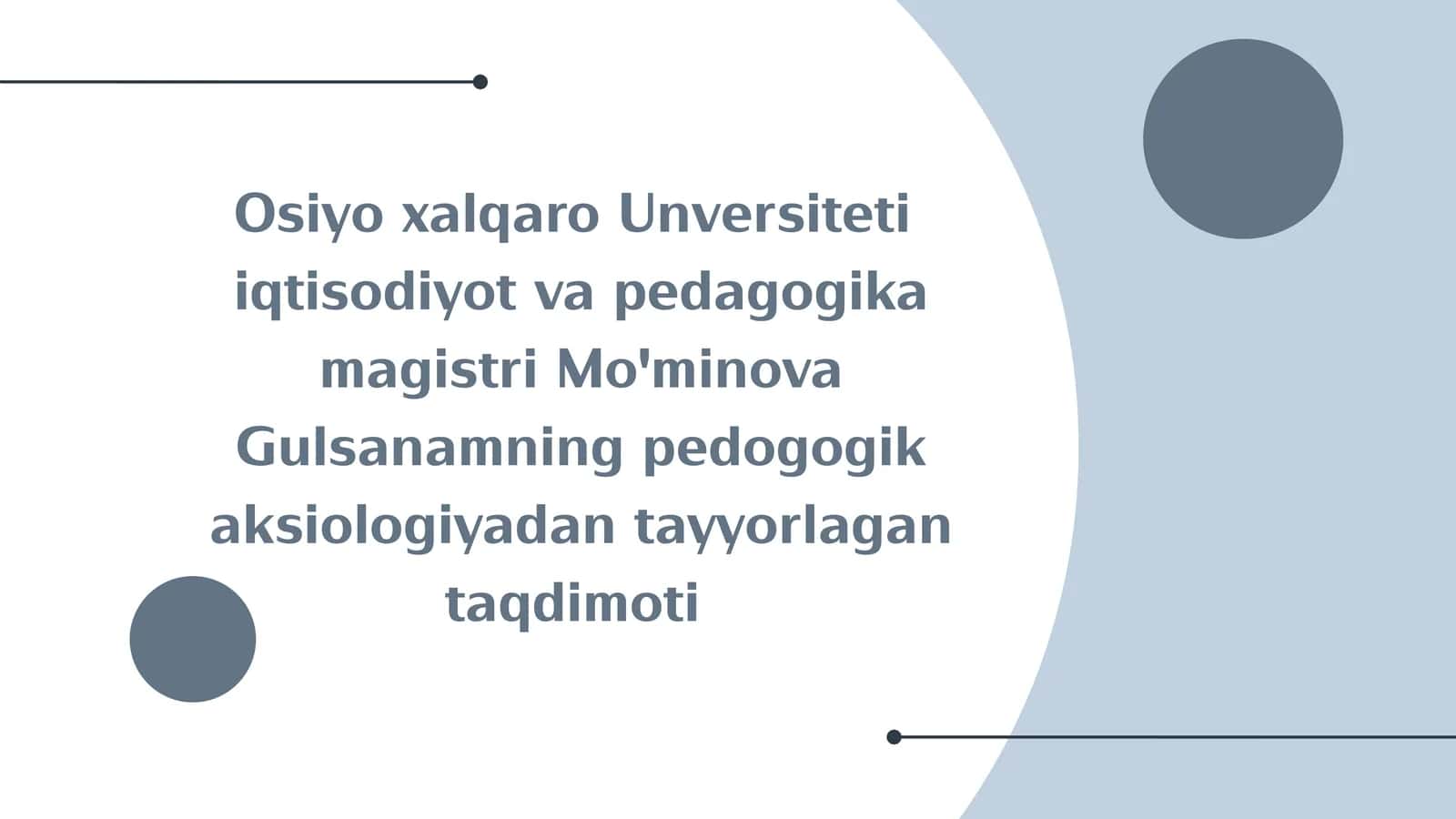Pedagogik Aksiologiya Tamoyillari 1