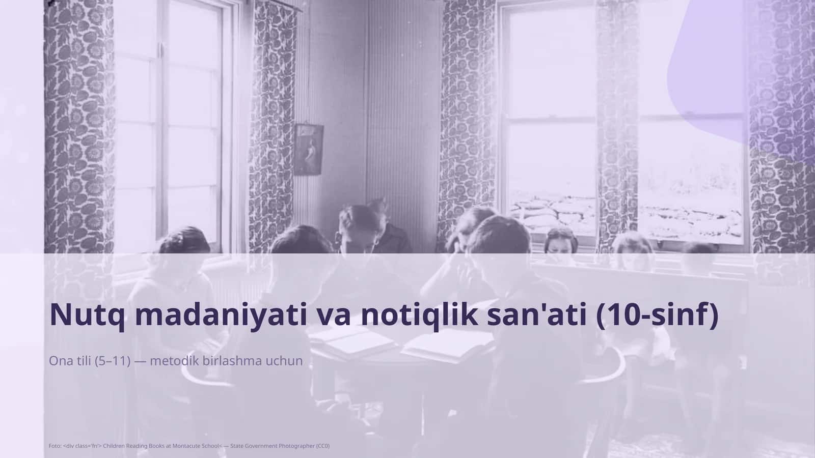 Nutq madaniyati va notiqlik san'ati (10-sinf) 1