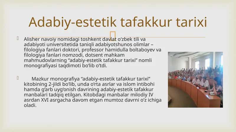 Adabiy-estetik tafakkur tarixi 1