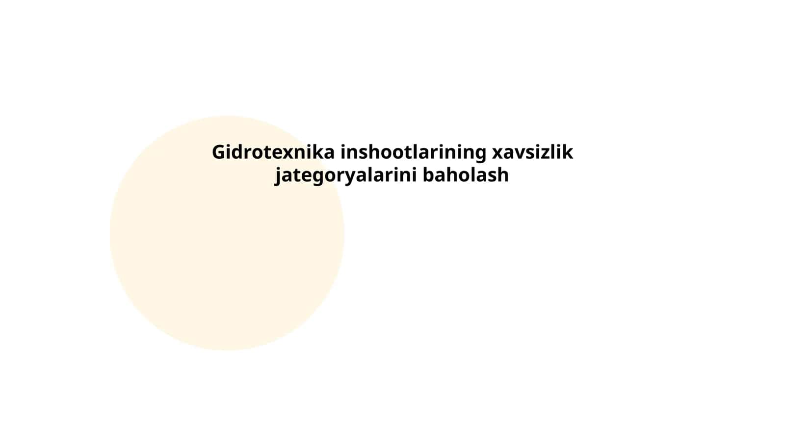 Gidrotexnika inshootlarining xavsizlik jategoryalarini baholash 1