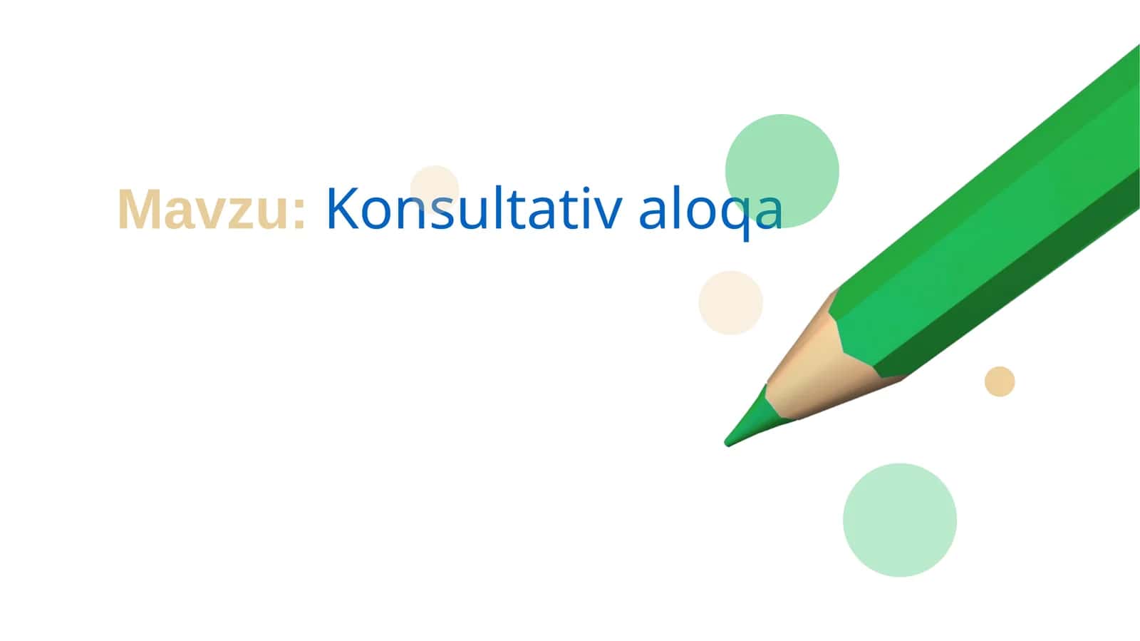 Konsultativ aloqa 1