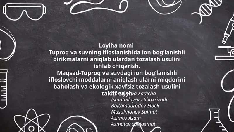 Tuproq va suvning ifloslanishi 1