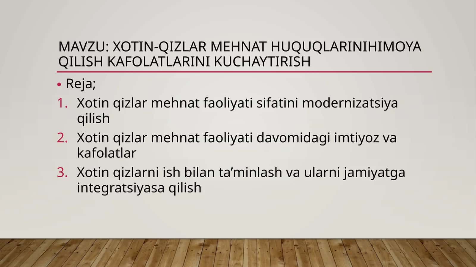 xotin-qizlar mehnat huquqlarinihimoya qilish kafolatlarini kuchaytirish 1