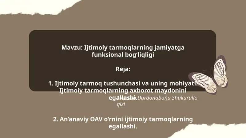 Ijtimoiy tarmoqlarning jamiyatga funksional bog‘liqligi 1