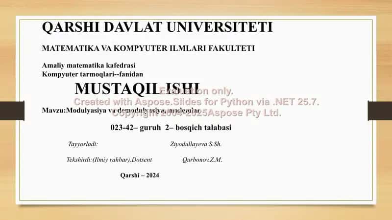 Modulyasiya va demodulyasiya, modemlar 1