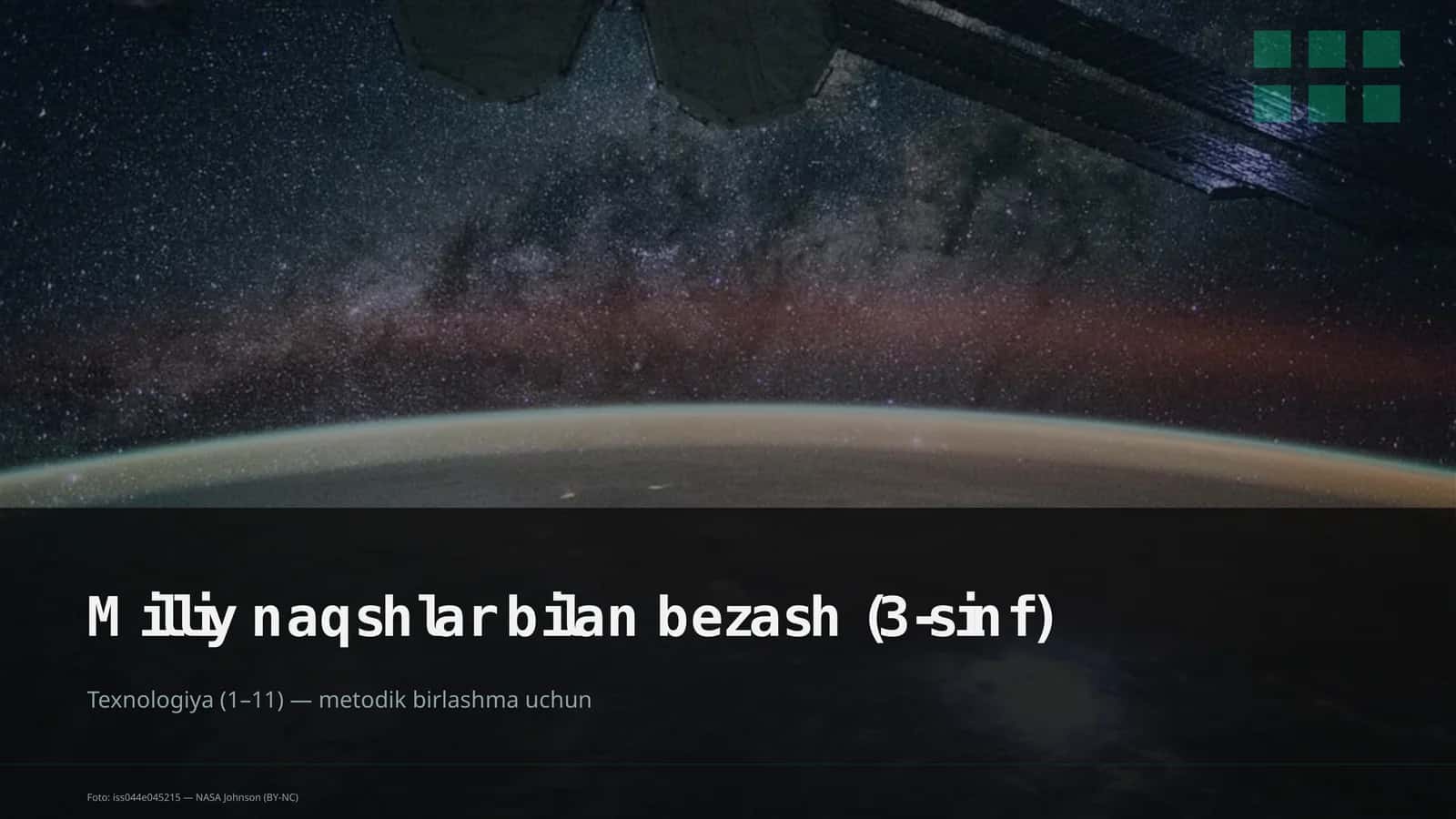 Milliy naqshlar bilan bezash (3-sinf) 1