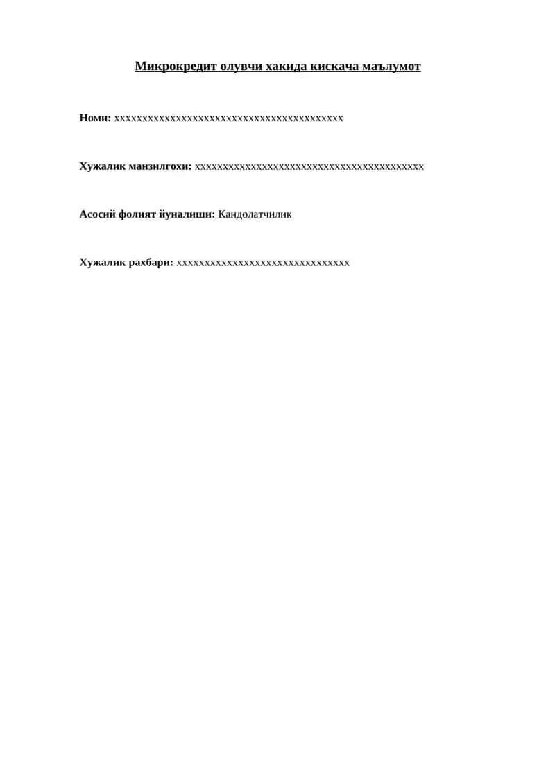 To'rt pishirish biznes plan 1