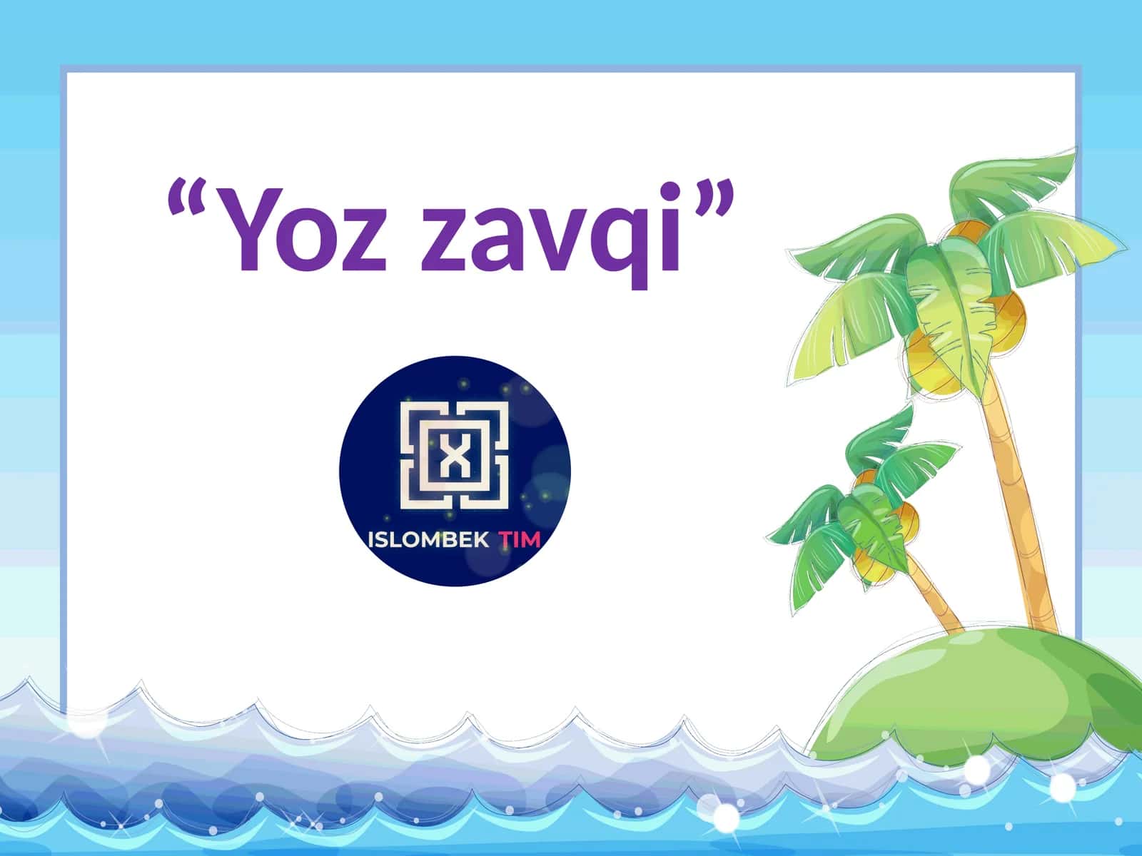 Yoz zavqi 1