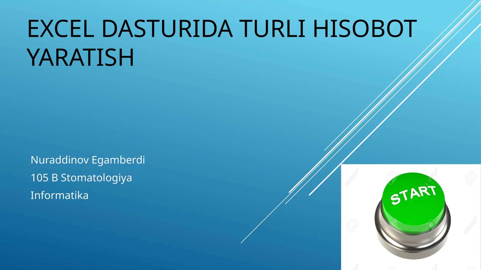 Microsoft Excel dasturi haqida 1