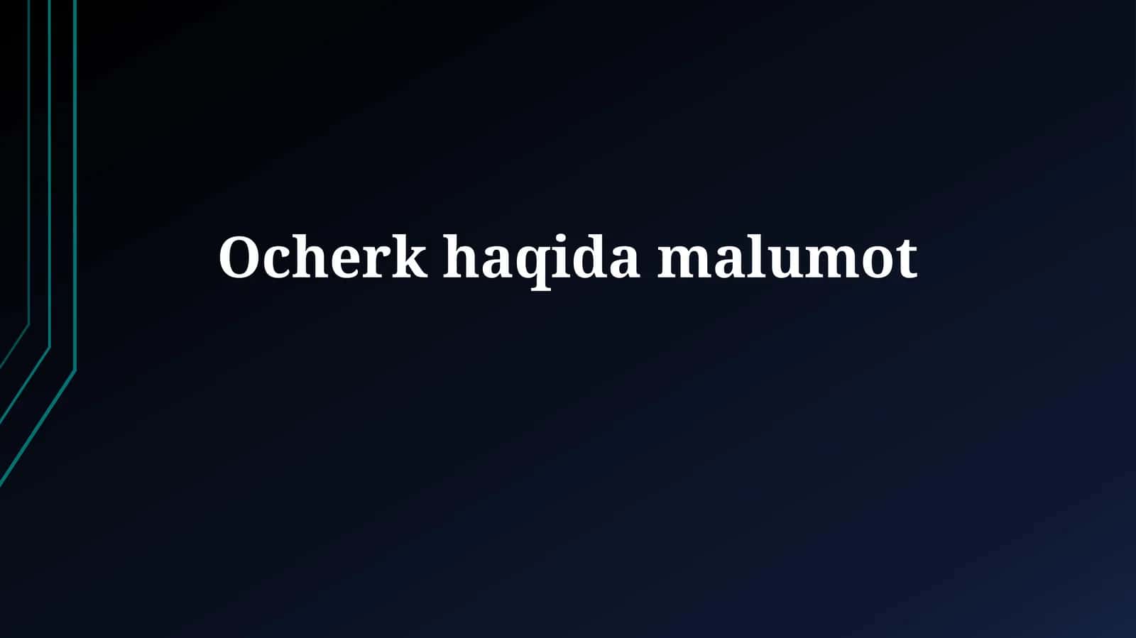 Insho Tuzilishi 1
