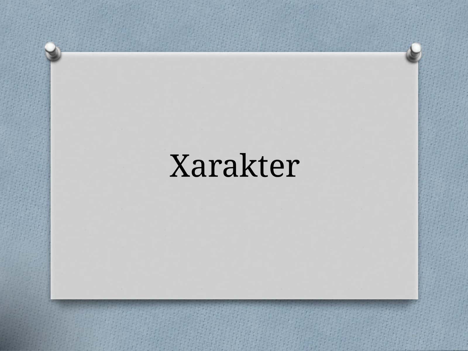 Xarakter 1
