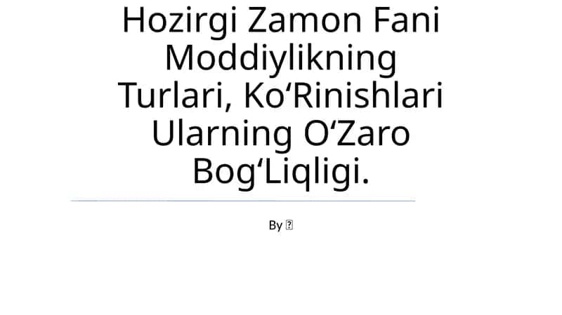 Zamonaviy Moddiylik 1