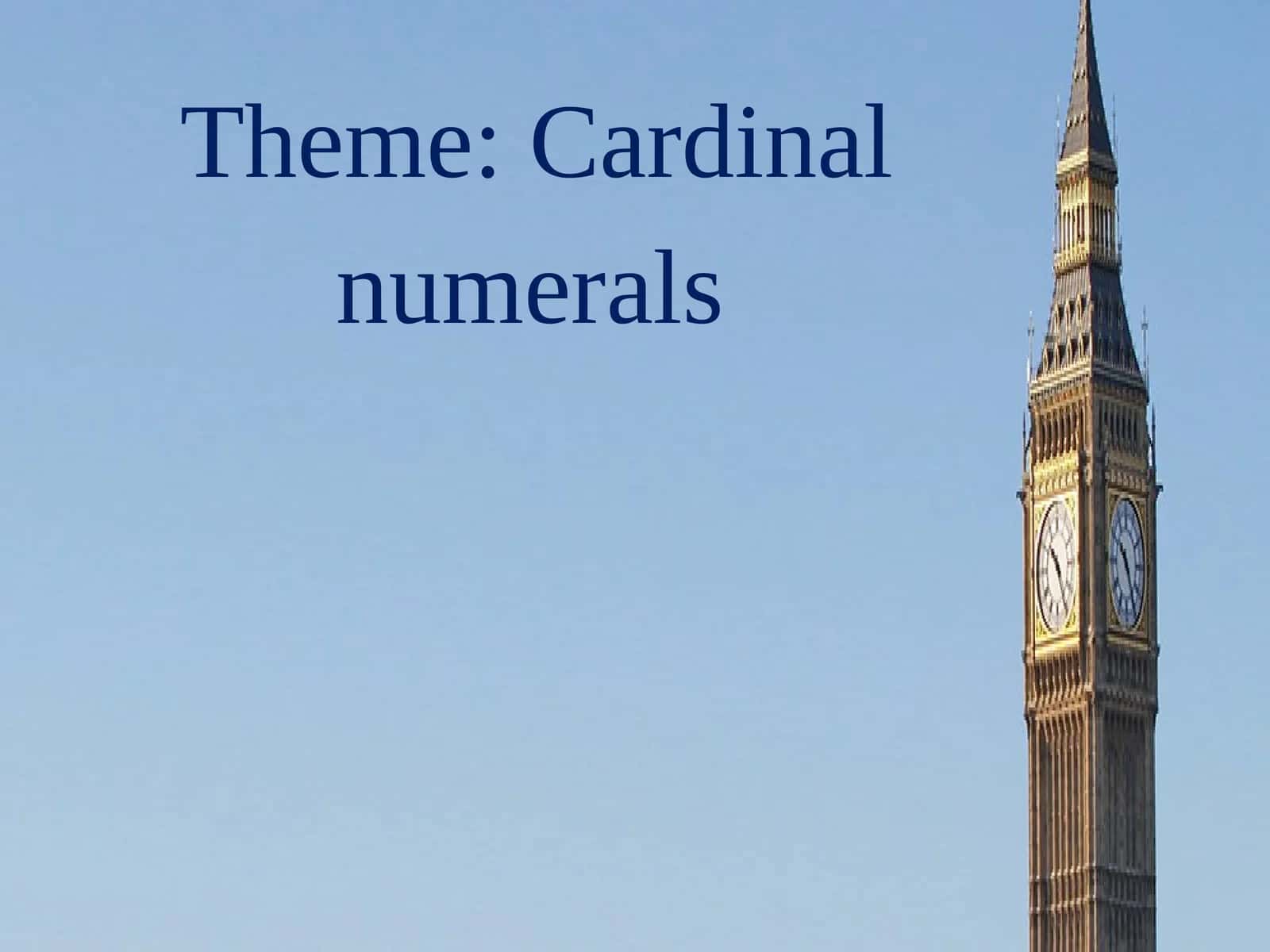 Cardinal numerals 1