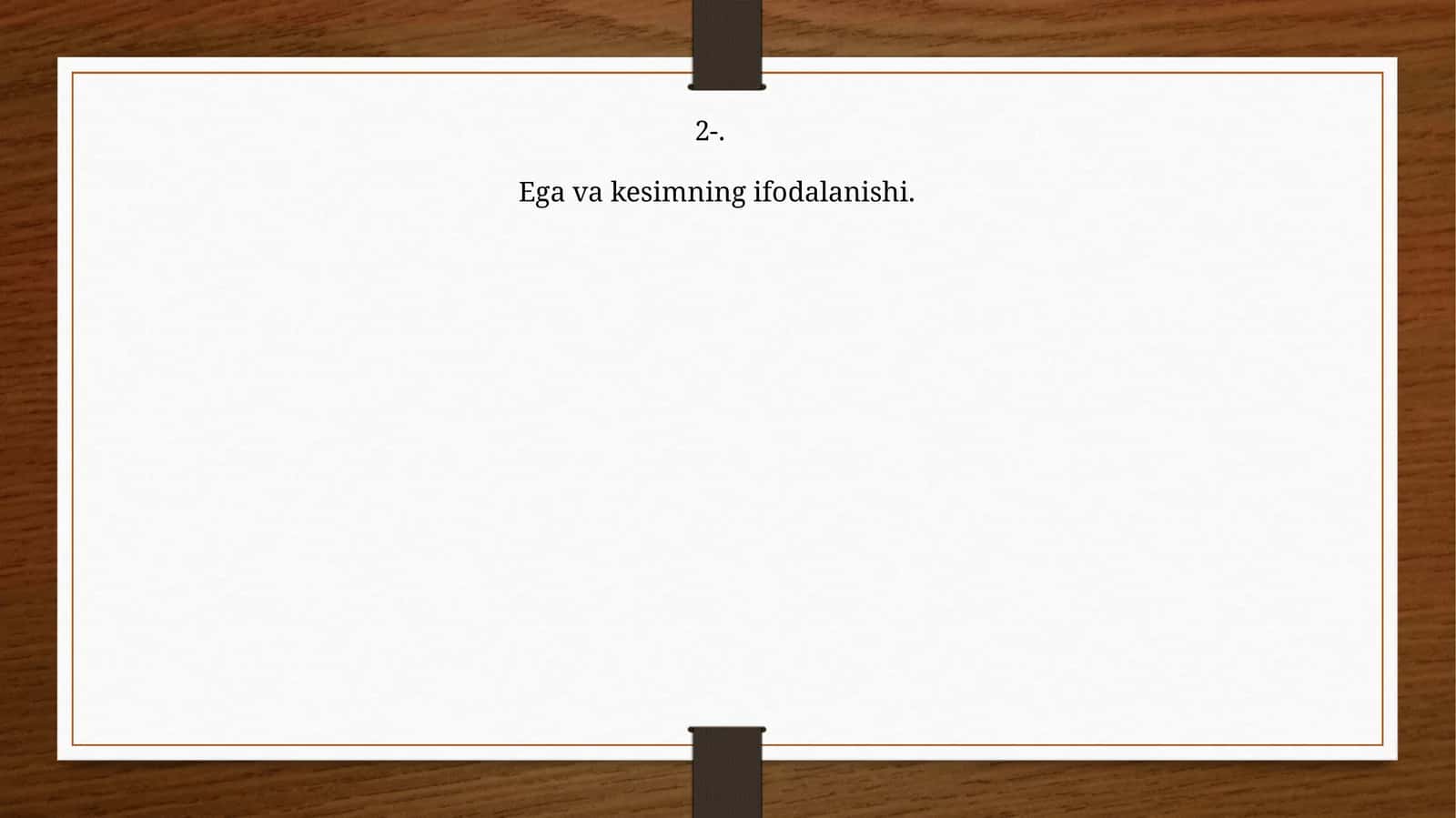 Ega va kesimning ifodalanishi 1