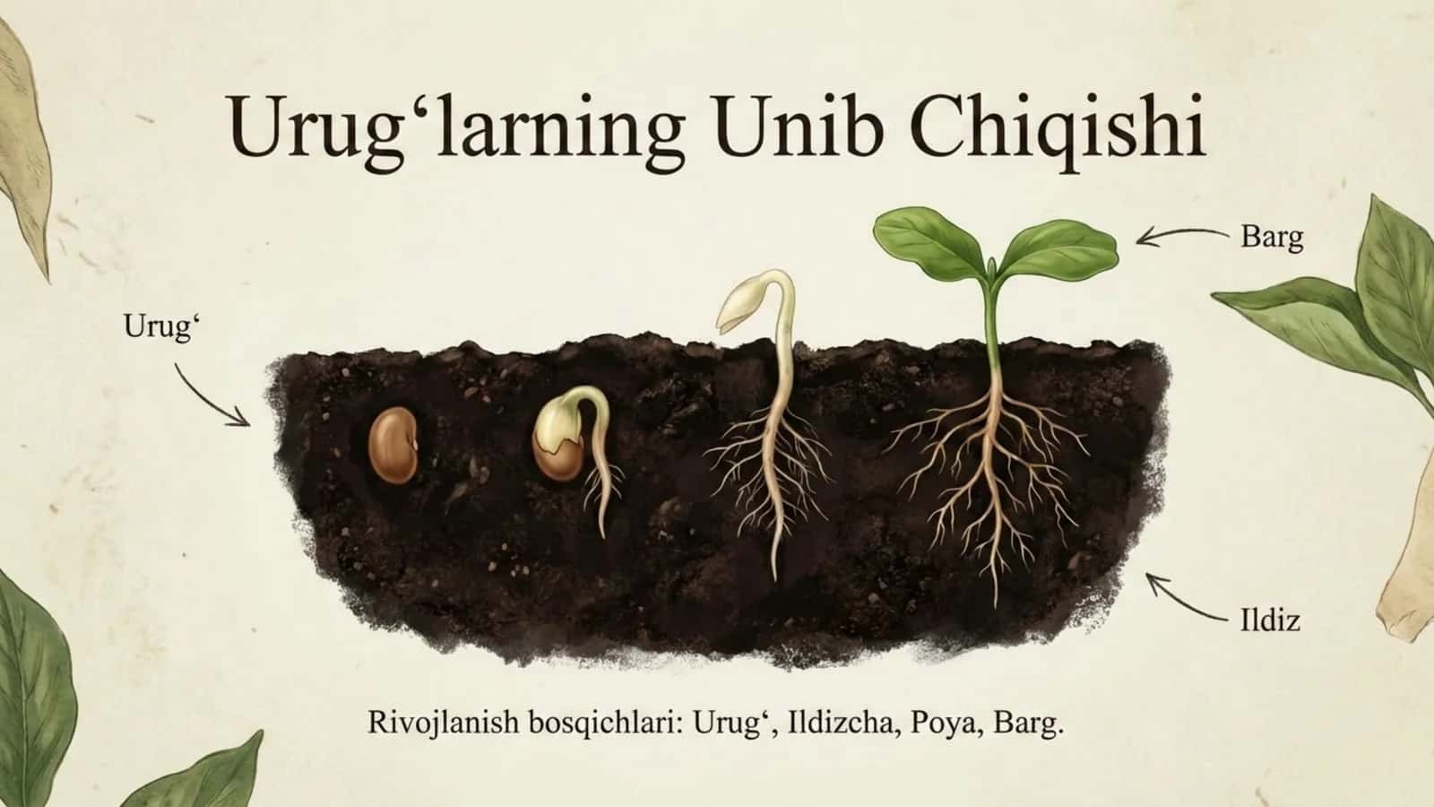 Urug'larning unib chiqishi 1