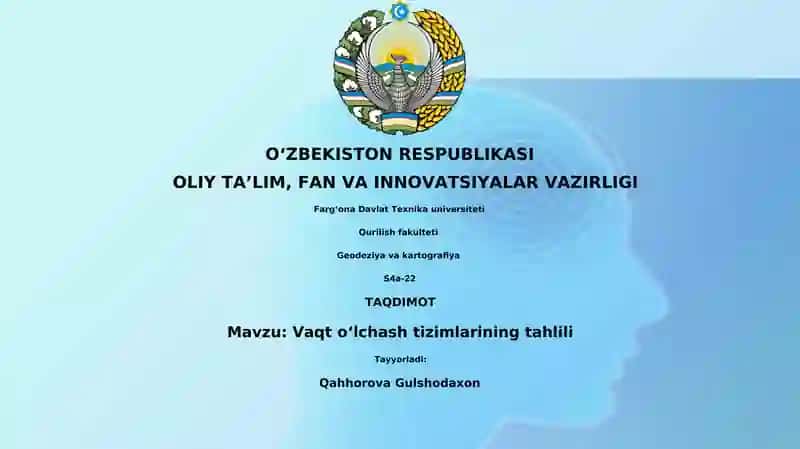 Vaqt oʻlchash tizimlarining tahlili