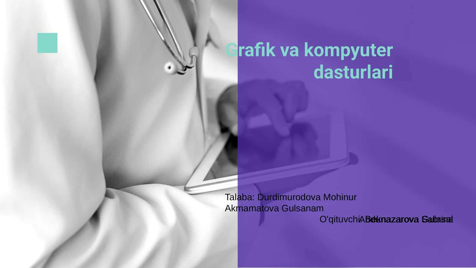 Grafik va kompyuter dasturlari 1