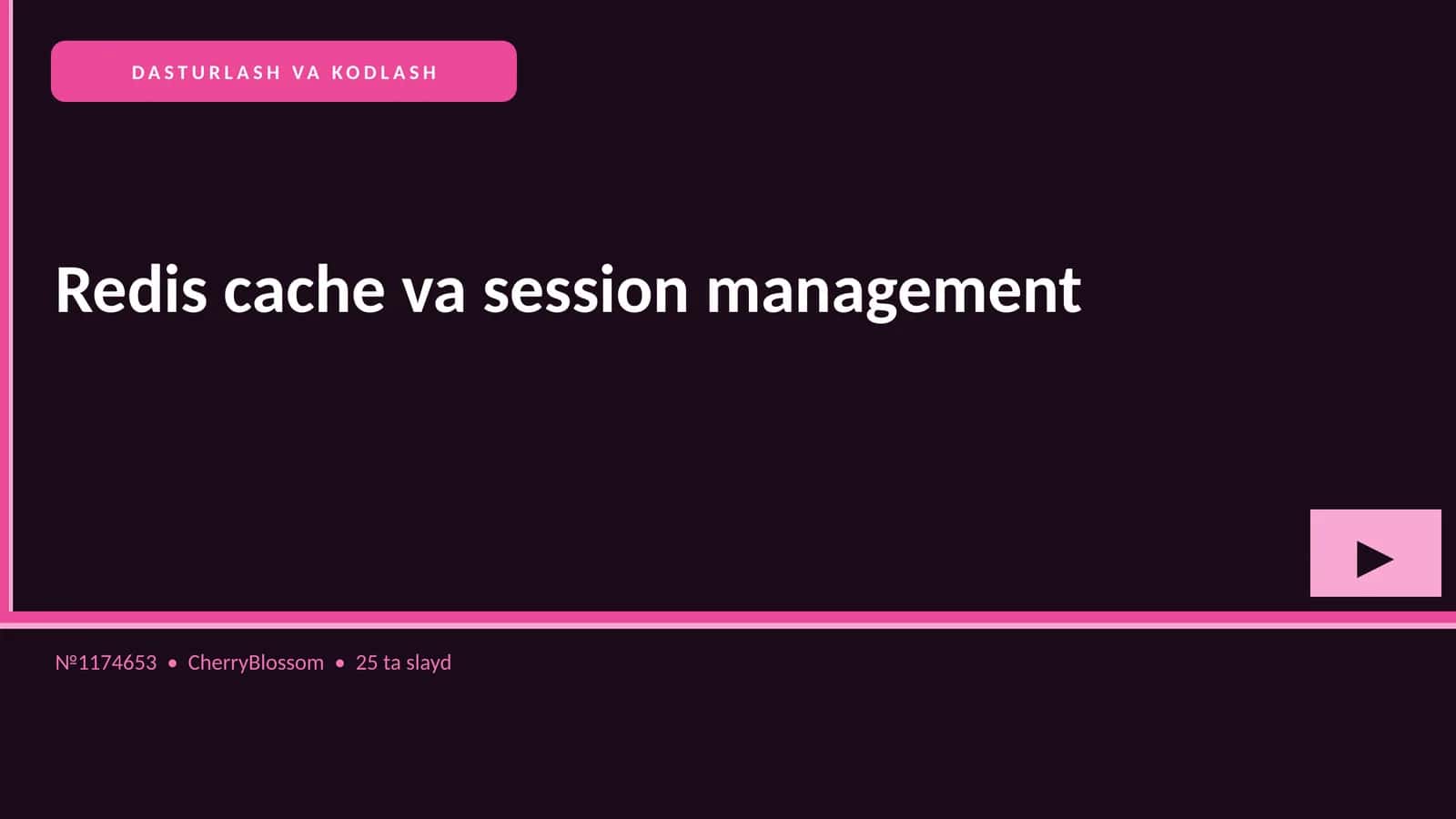 Redis cache va session management 1