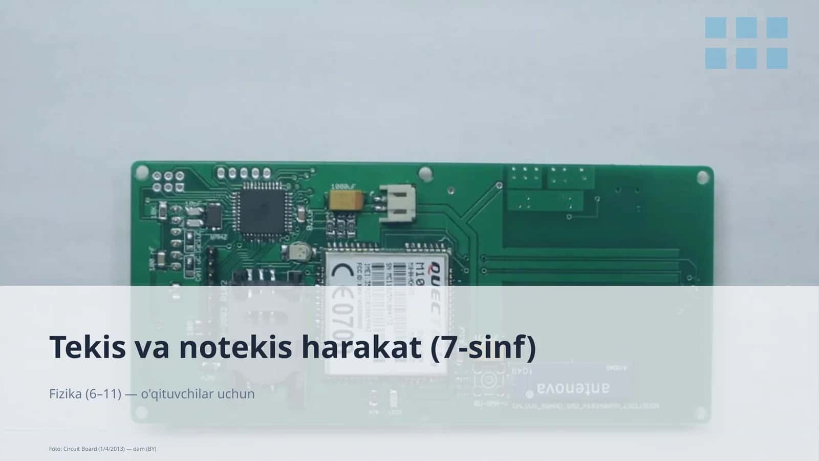 Tekis va notekis harakat (7-sinf) 1