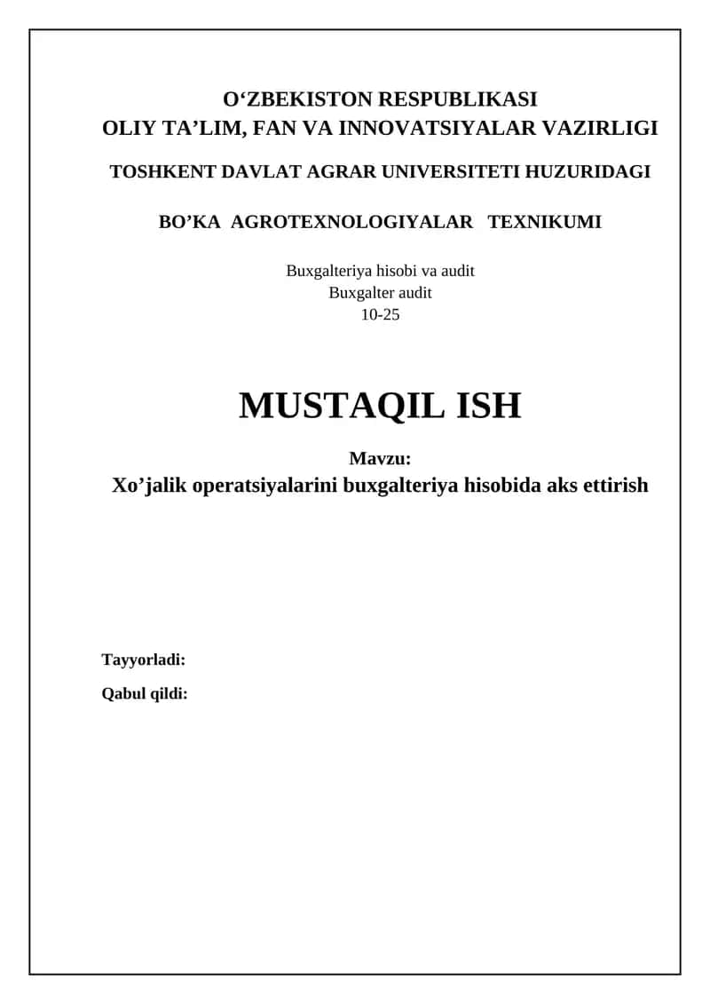 Buxgalteriya hisobi va audit 1