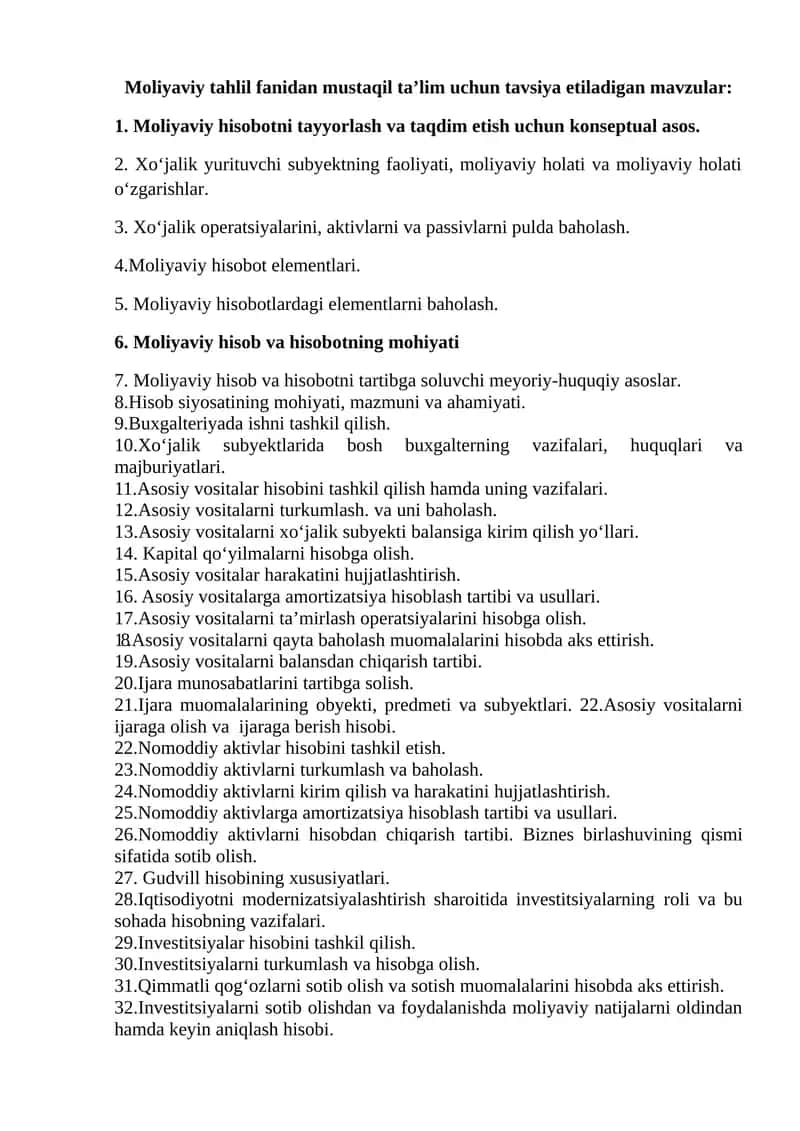 Moliyaviy hisobotlar 1