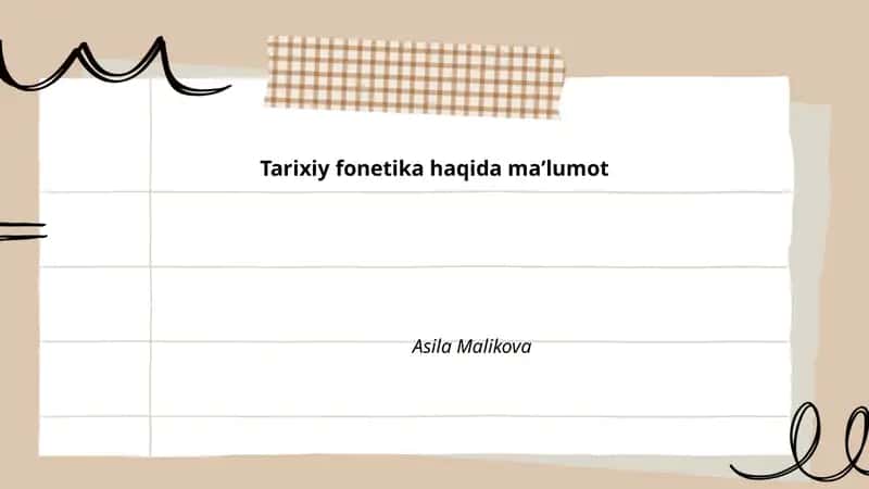 Tarixiy fonetika haqida maʼlumot 1