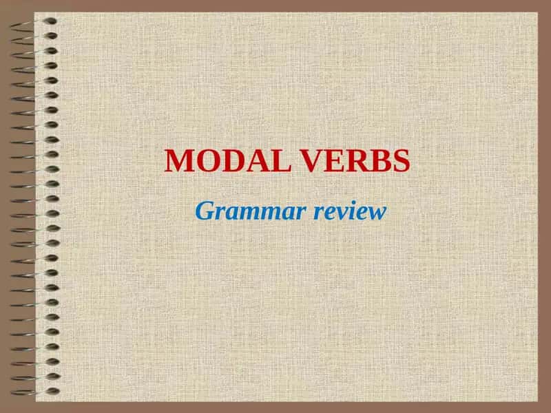MODAL VERBS 1
