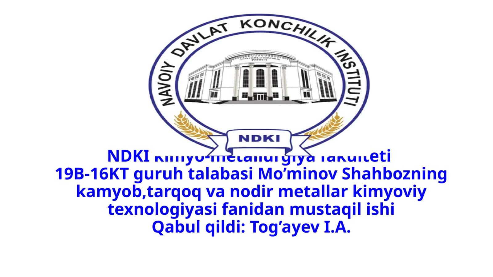 Oltinvakumush xossalari 1