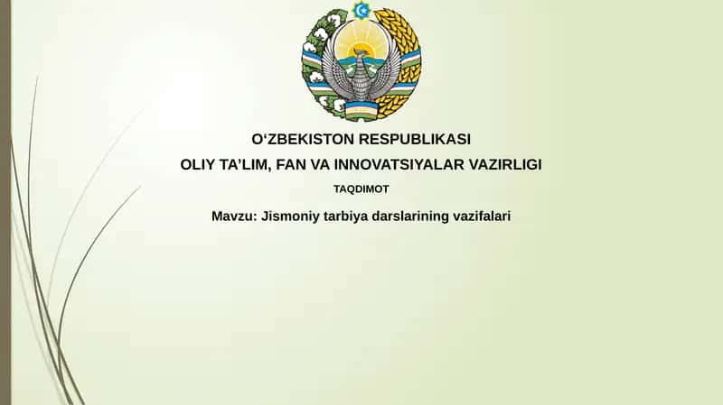 Jismoniy tarbiya darslarining vazifalari 1