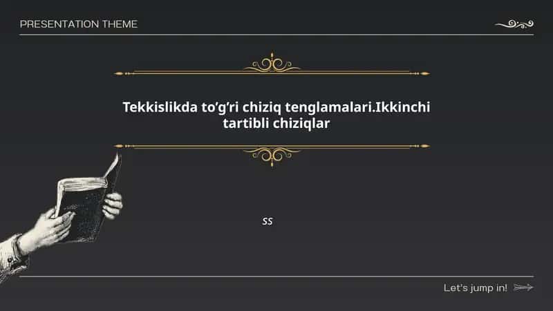 Chiziqning umumiy tenglamasi 1