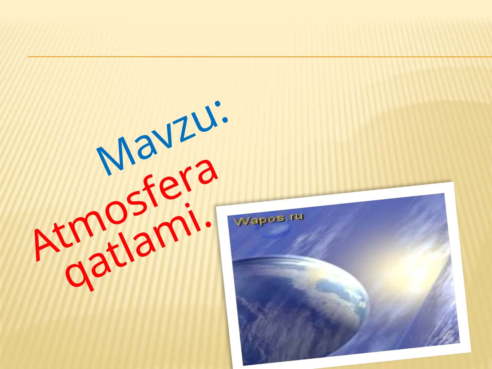 Atmosfera qatlami 1