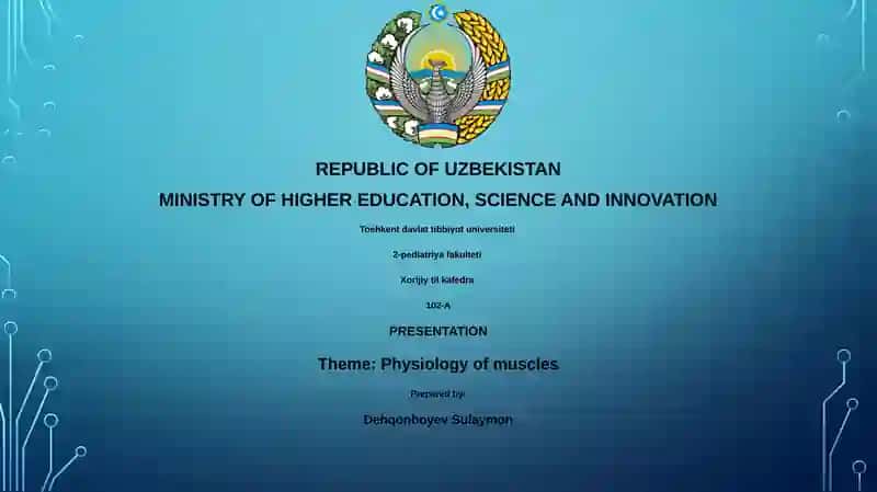 Physiology of muscles