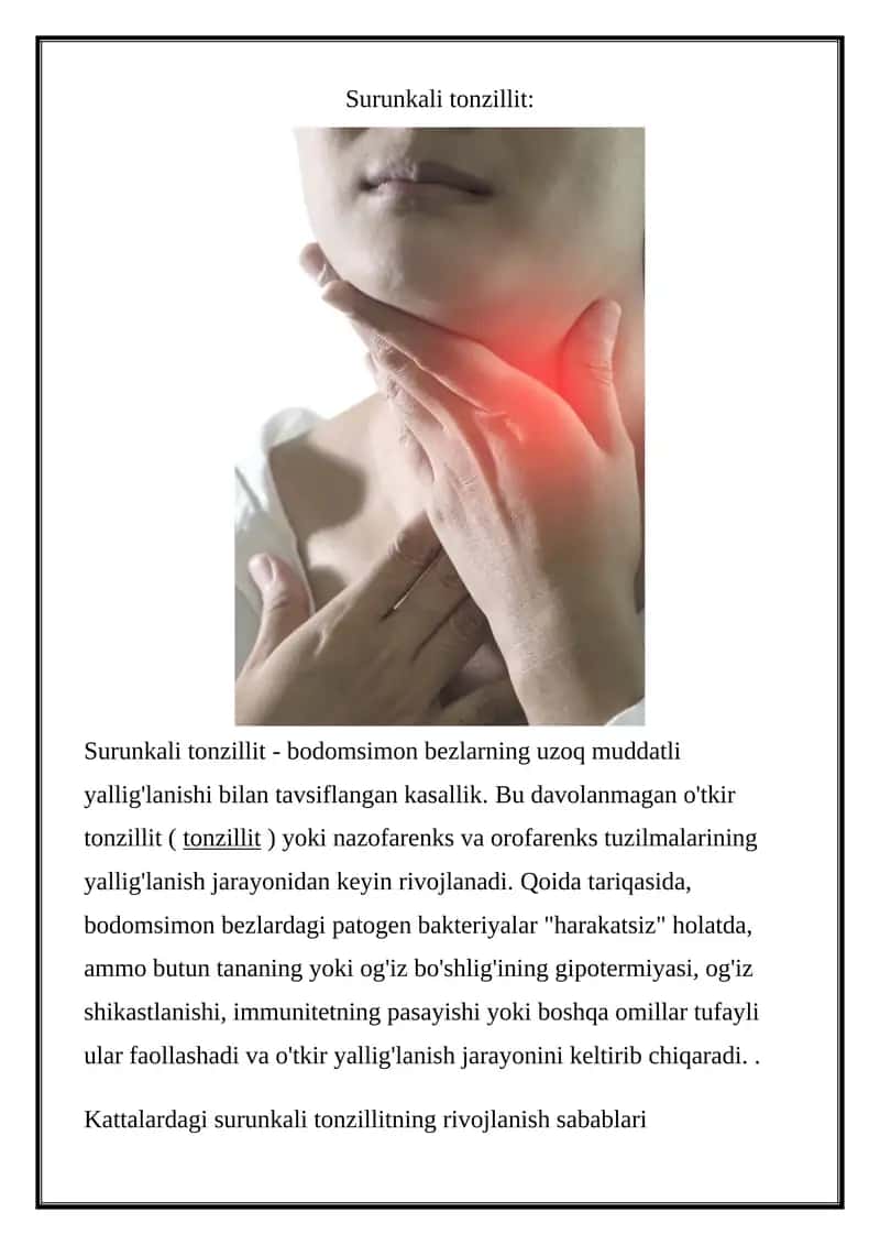 Surunkali tonzillit 1