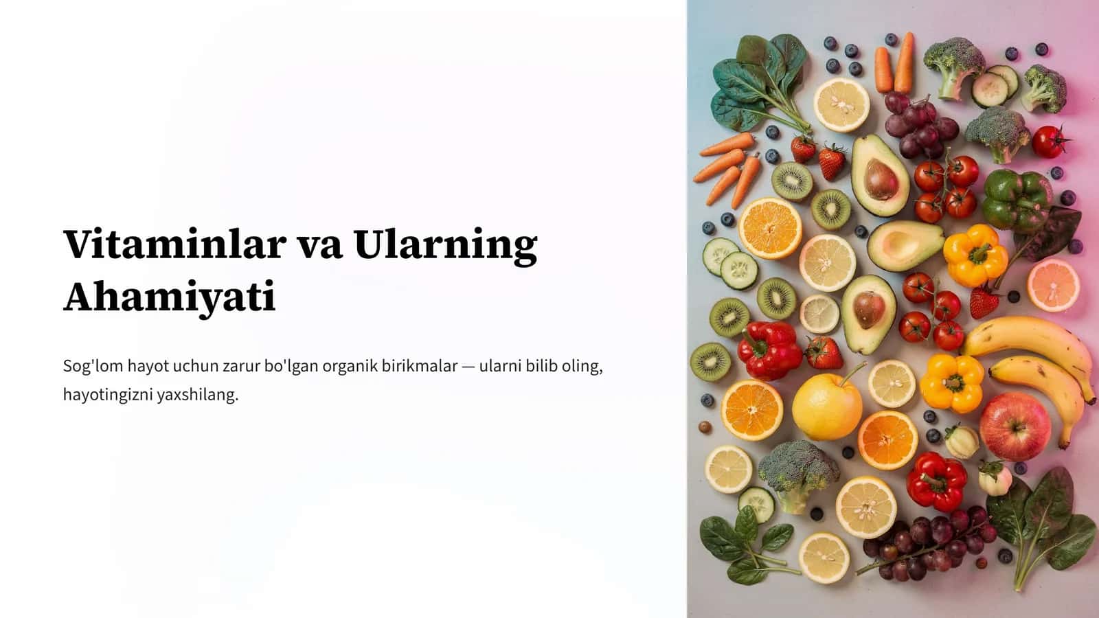 Vitaminlar va Ularning Ahamiyati 1