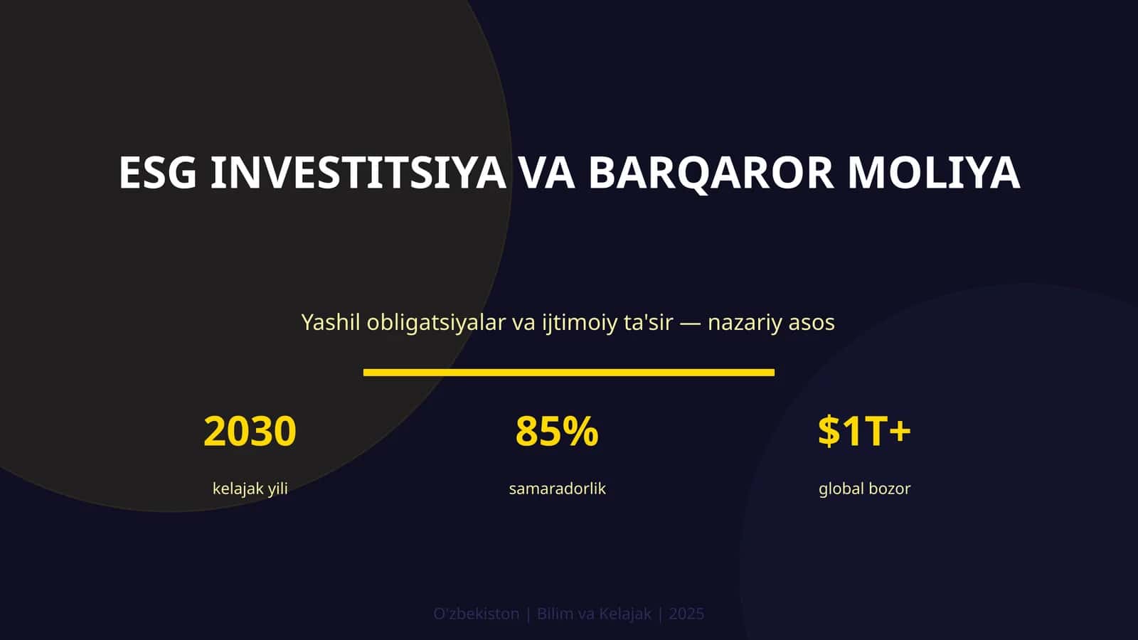 ESG INVESTITSIYA VA BARQAROR MOLIYA 1