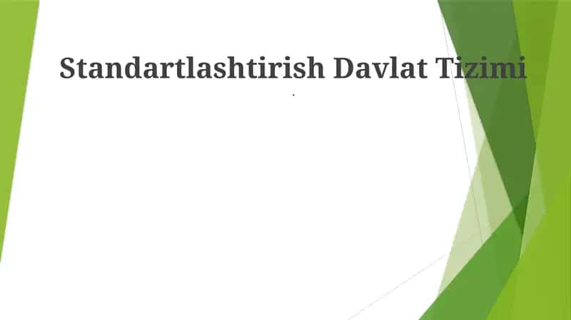 Standartlashtirish Davlat Tizimi 1